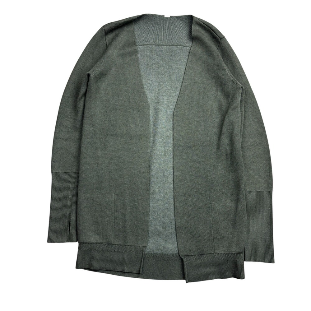 Lululemon Cardigan Sweater Womens 10 Green Knit City Street Cashmere Open Front